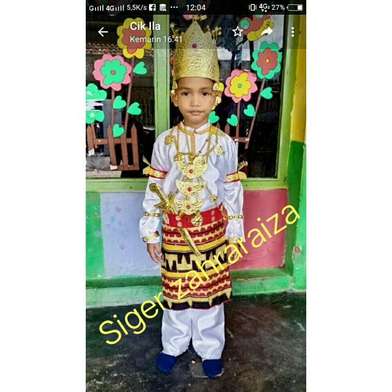 pakaian adat Lampung  anak laki-laki dan acc 0-5thn#adat Lampung murah