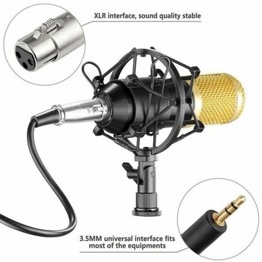 BM-800 Microphone Studio Kit Condenser Broadcasting Recording Mic