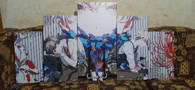 Hiasan Dinding Minimalis - Wall Art Anime 5 Panel Tokyo Ghoul 007