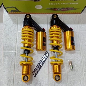 Shock Shockbreaker Belakang Fastbikes Tabung Atas Model Yss Top up 280mm 320mm 340mm 360mm Jupiter z Vega ZR Supra x Wave Supra fit Rx King Tiger Thunder Fizr DLL-KUNING
