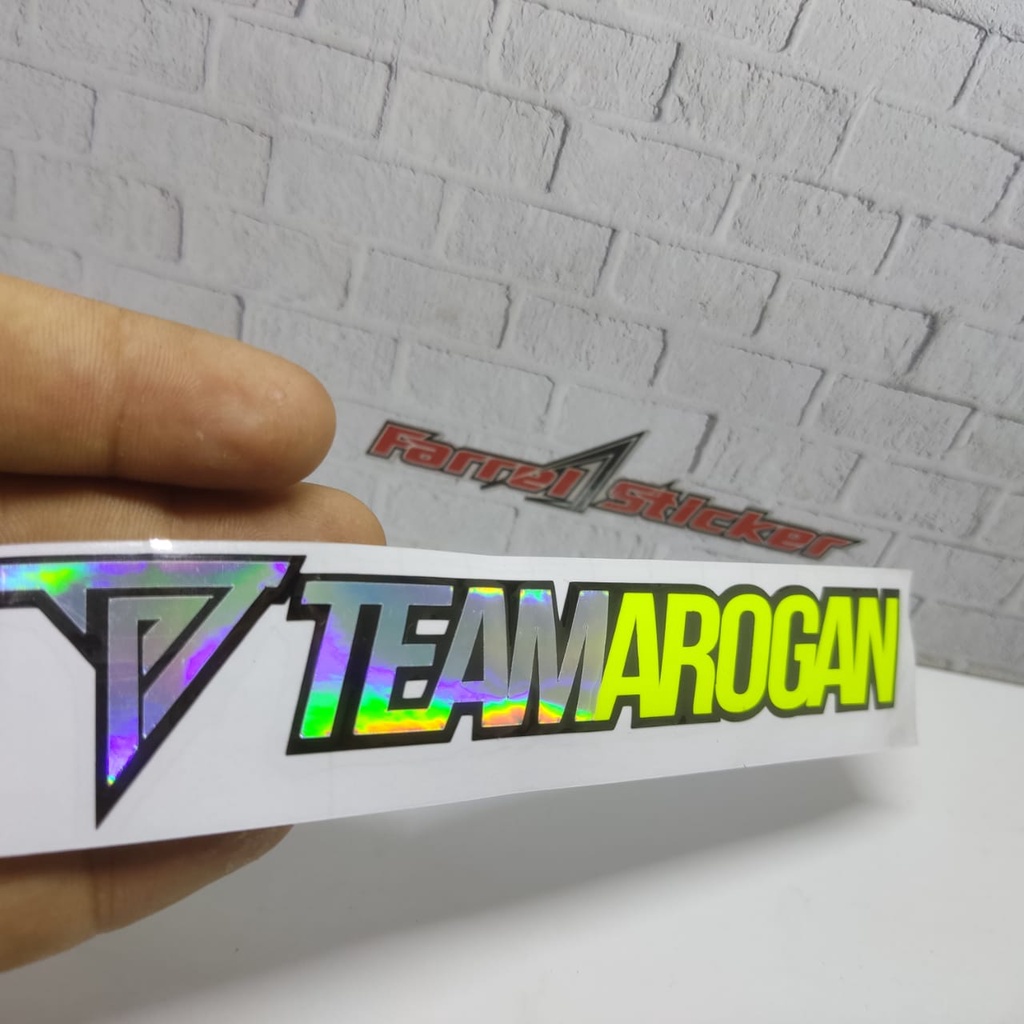 Stiker tim arogan sticker team arogan 15 cm