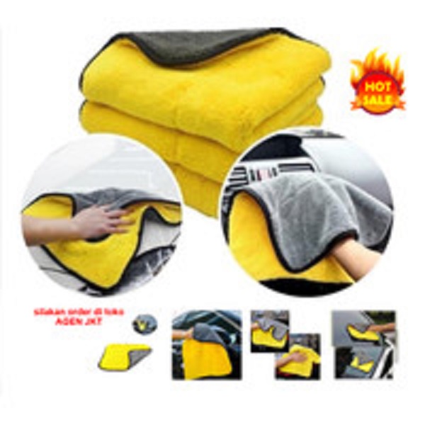 KAIN LAP Microfiber Towel Cloth Dua Sisi Pembersih Serba Guna 2 Sisi Halus