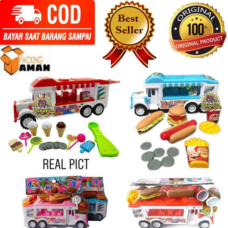 PROMO (COD) LI10 LI11 mainan truck fast food /escream kantong
