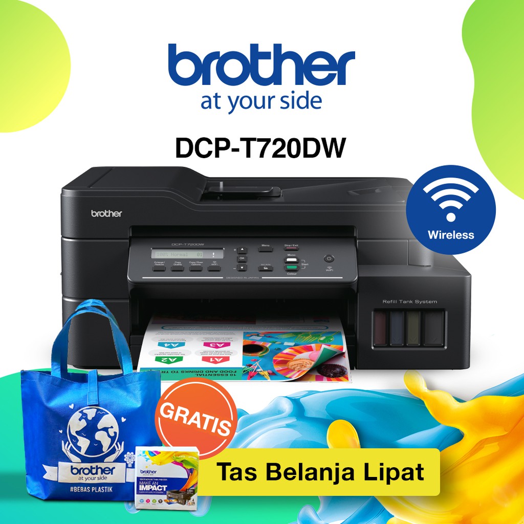 Printer Brother DCPT720DW Inkjet Wireless Print Multifunction ADF