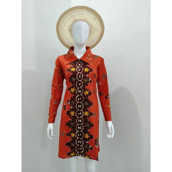 TUNIK BATIK KERJA KANTOR MOTIF BATIK MODERN