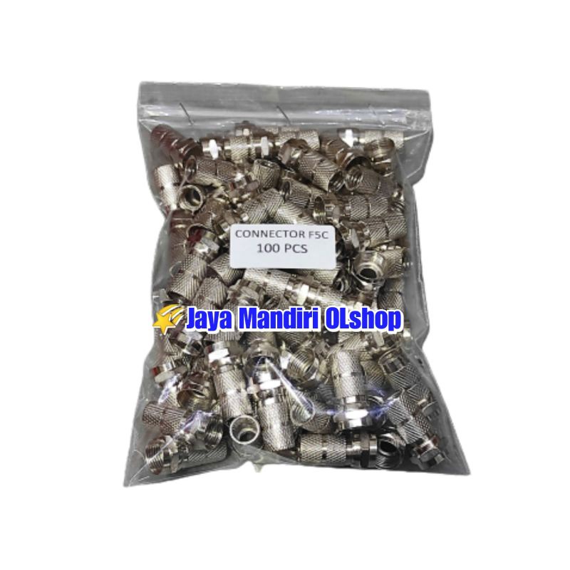 DRAT F CONNECTOR RG6 KONEKTOR RG6 (ISI 100PCS)  Dua Garis
