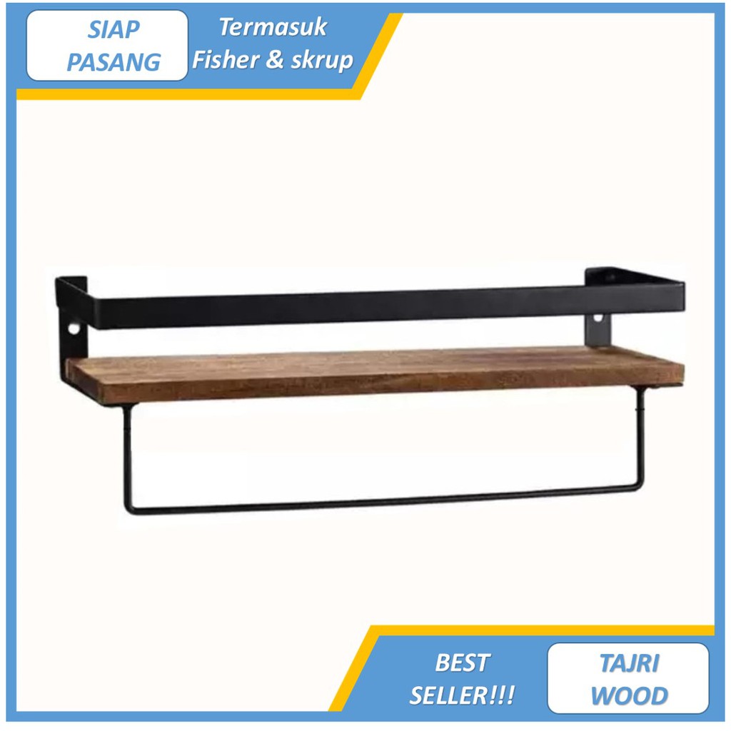 rak dinding kamar minimalis / RAK DINDING BESI KAYU MINIMALIS
