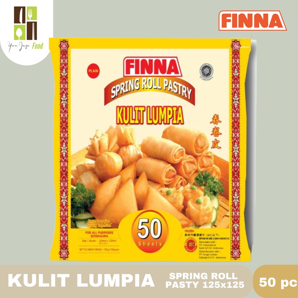 FINNA KULIT LUMPIA SPRING ROLL PASTRY 125 X 125 MM ISI 50 LBR