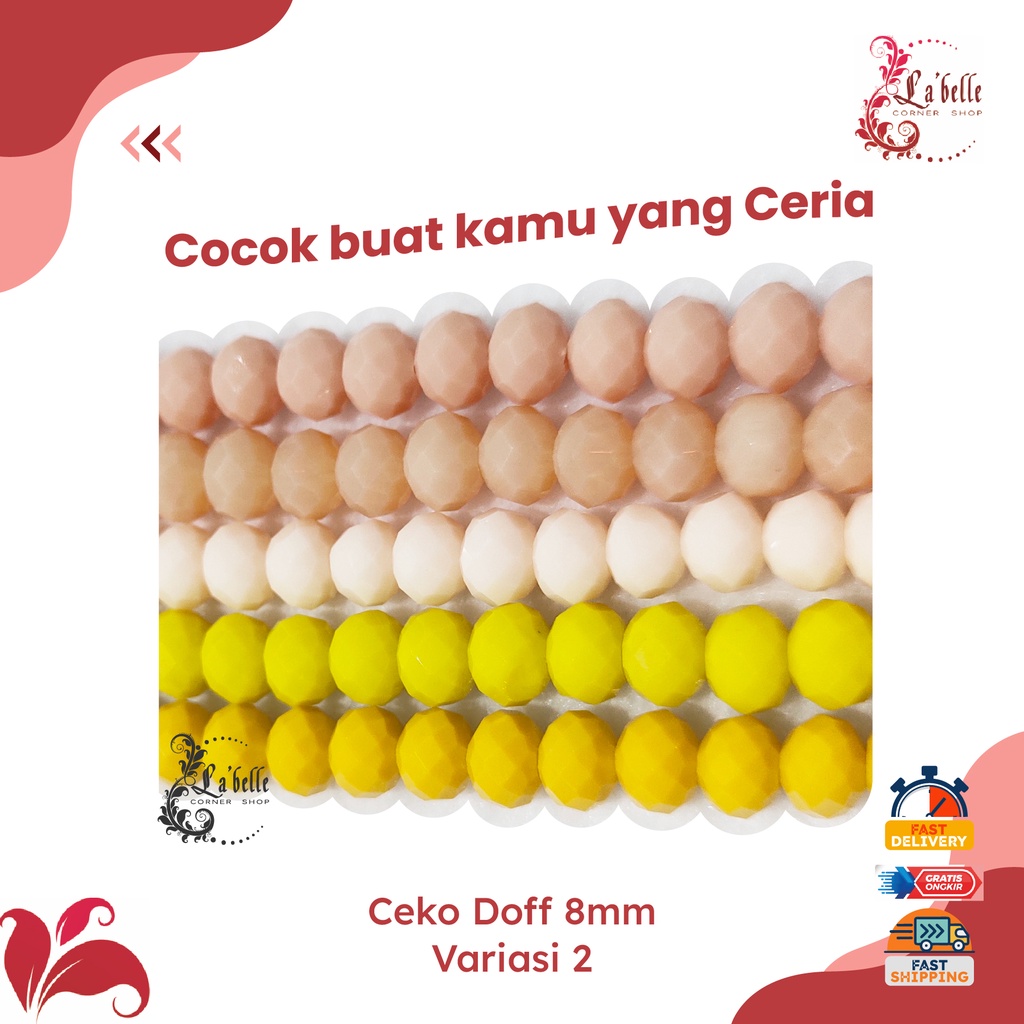 Kristal Ceko Doff 8mm Variasi 2
