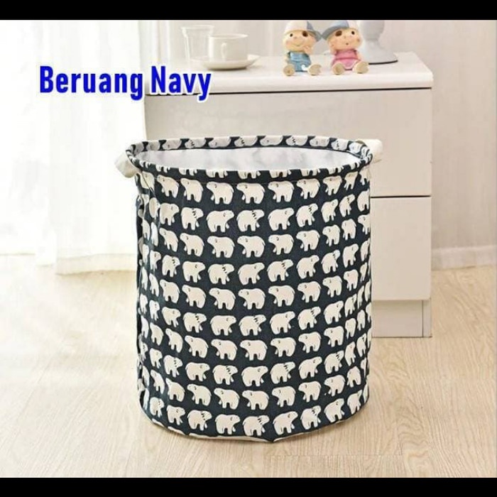 BAROKAH GAMIS LAUNDRY BAG PORTABLE LIPAT keranjang baju tempat pakaian kotor motif