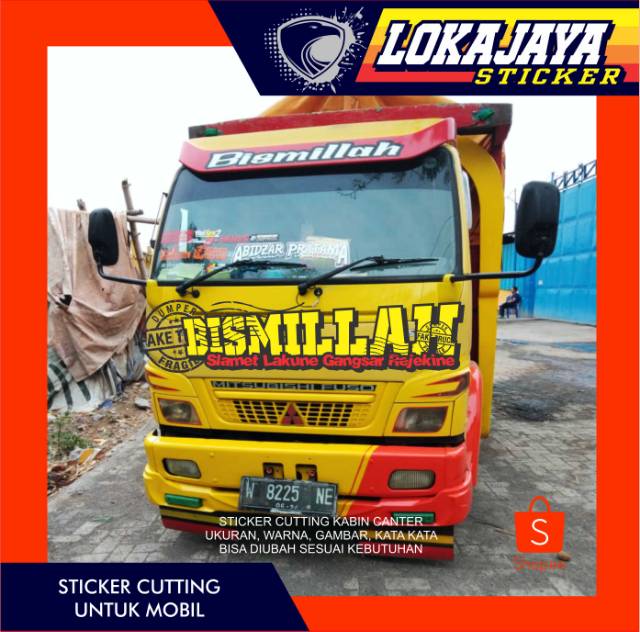 Gambar Cutting Cewek Di Kabin Truk / Cutting Stiker Truck Canter Pesona