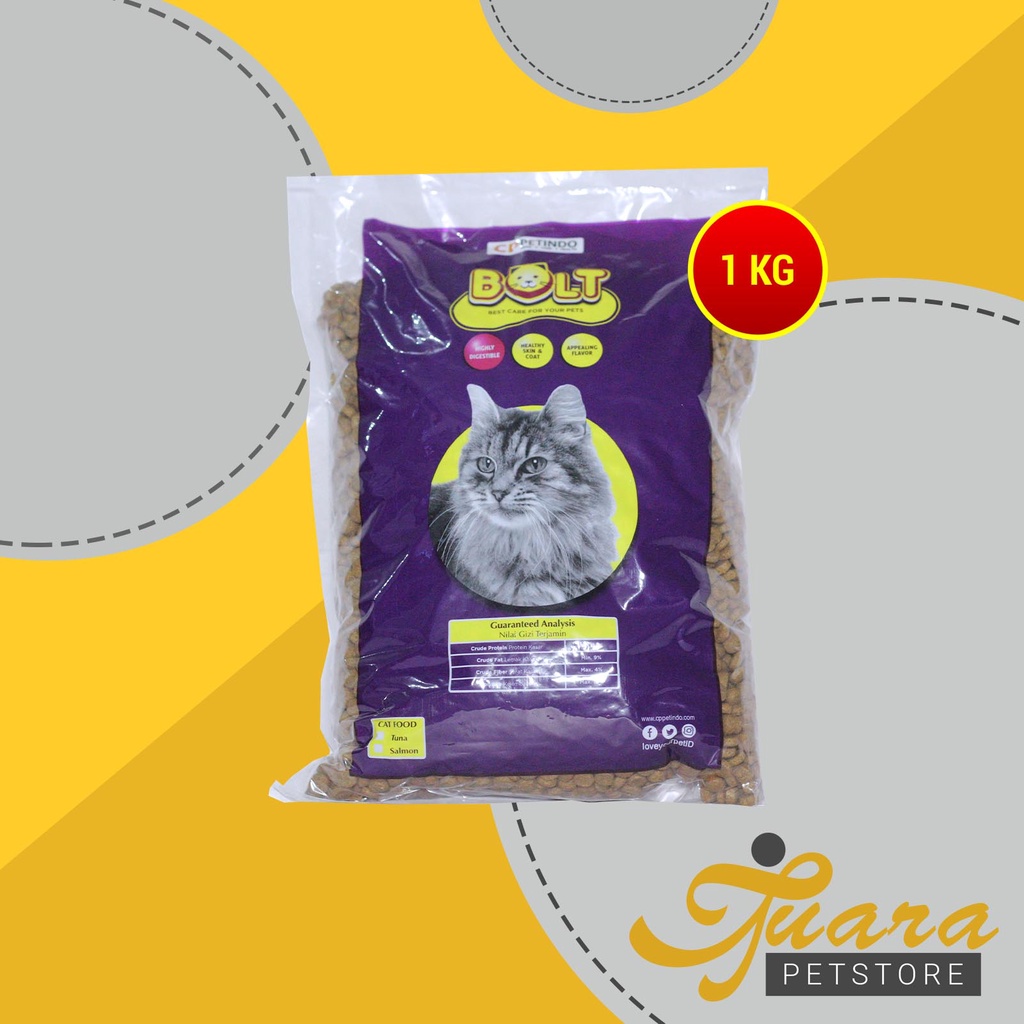 Makanan kucing / Cat Food Bolt Repacking Donut-Ikan 1kg