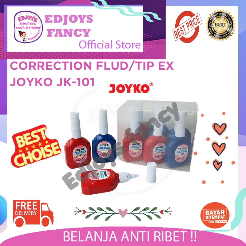

Joyko Tipex / Tipx / Tip ex cair merah / correction fluid JK-01