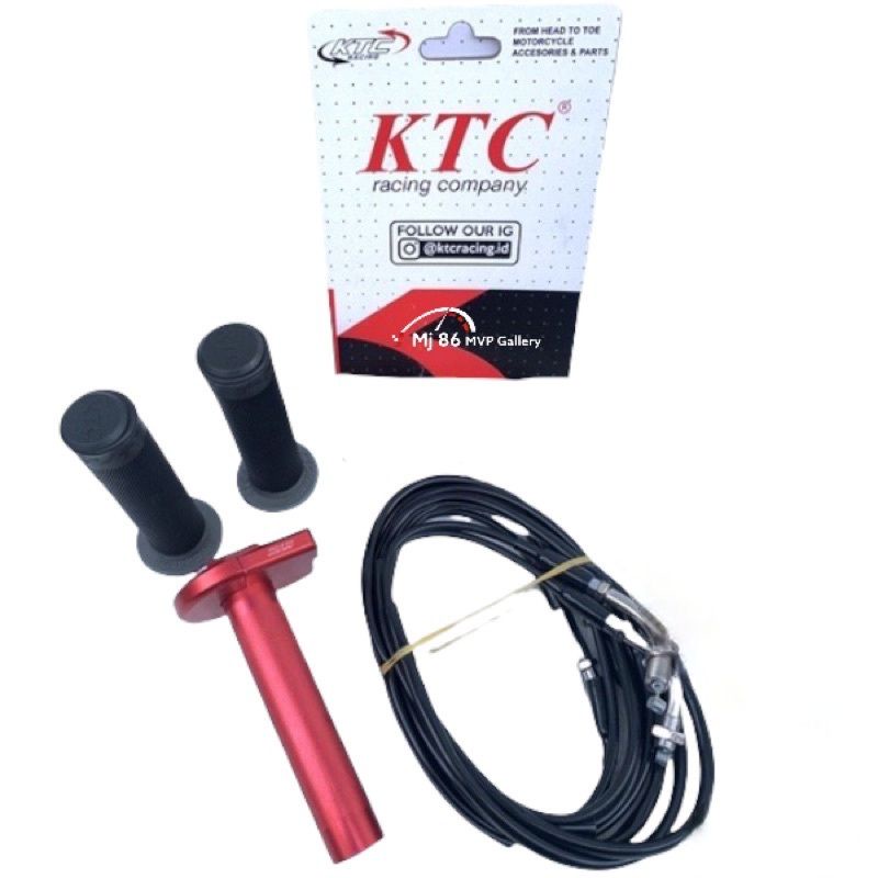 Gas spontan KTC 2 kabel bonus handgrip ktc original produk universal semua motor