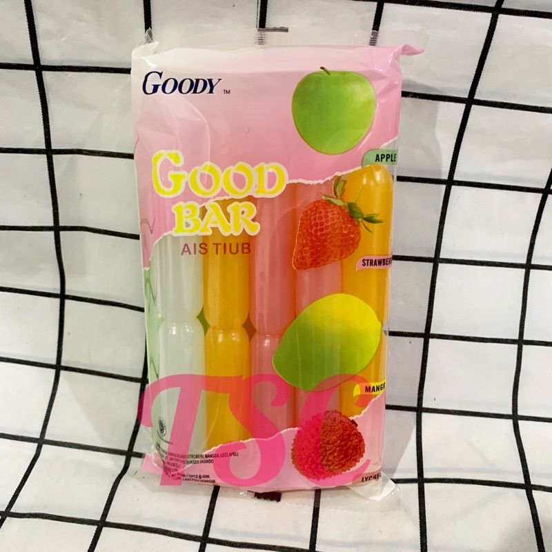 

Goody Good Bar Ais Tiub isi 10 pcs / Es Lilin / ice / es bonbon rasa Buah / Apple / Strawberry / Mango / Lychee