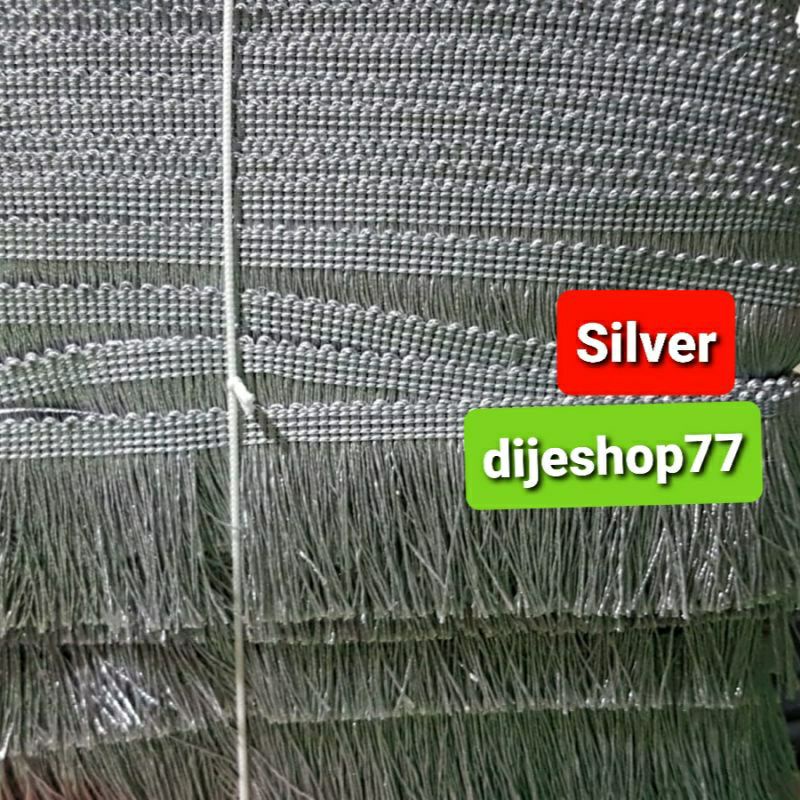 Renda Rumbai Silver / Rumbai / rawis / Rumbai sisir / abu muda silver / abu teal abu tua