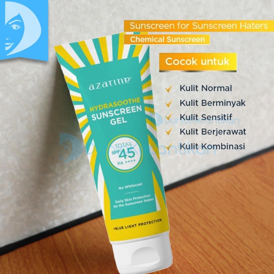 Azarine Hydrasoothe Sunscreen Gel SPF 45 Sunblock Gel Sun Protection - 30ml