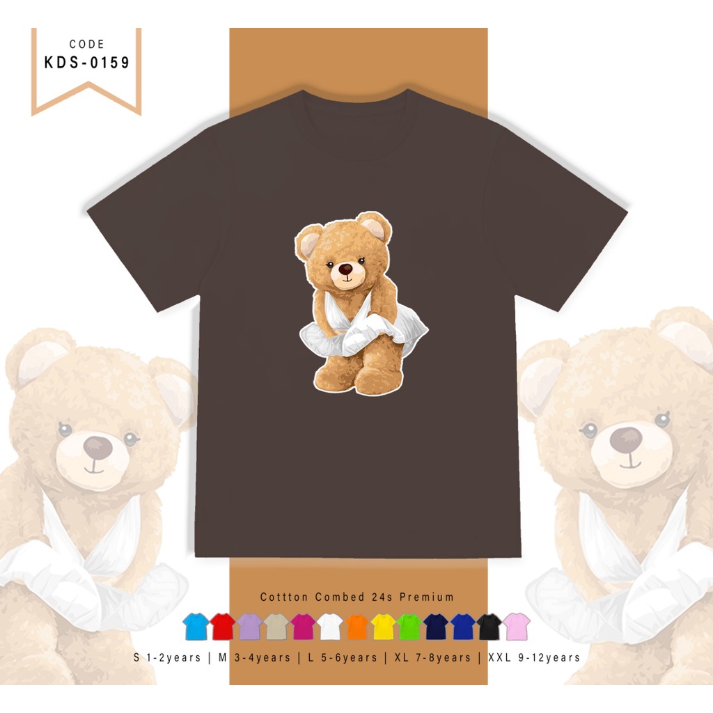 T-SHIRT / KAOS ANAK-ANAK TERMURAH BERGAMBAR BEAR BALET - TERIMA CUSTOM KAOS KELUARGA