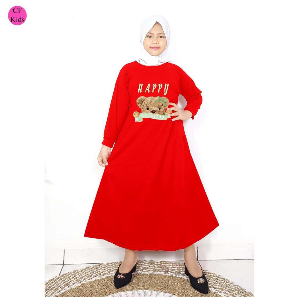 Gamis Anak Perempuan DTF Happy Bear CF Kids