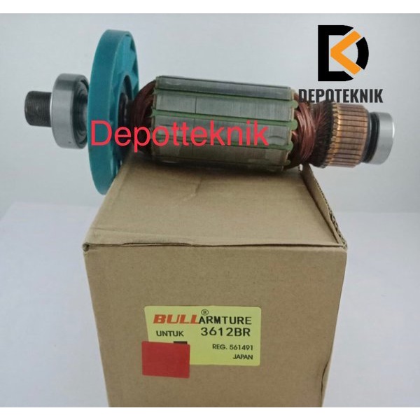 Bull armature angker 3612br 3612 br mesin profil trimer router makita - depoteknik