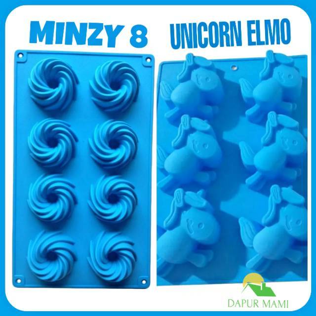 DAPURMAMI Cetakan Silikon Cetakan Puding Cake Jelly Unicorn Elmo Minzy 8