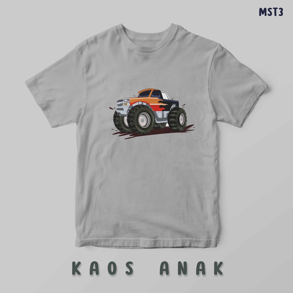 [KAOS ANAK] Monster Truck hotweels oblong custom tshirt laki perempuan boy girl santai rumah  katun cotton best quality