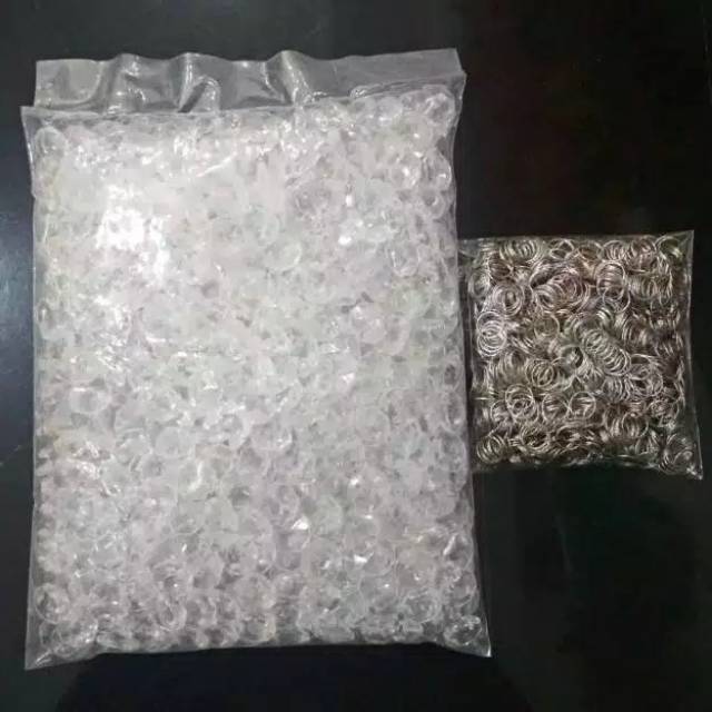 Paket Kristal Akrilik untuk Meronce / Kristal akrilik isi 1000 + ring / Kristal akrilik kiloan/ crys