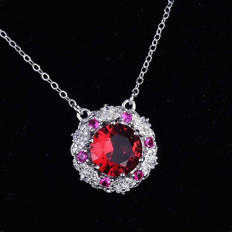 Luxury Fashion Ruby Simple All-Match Necklace