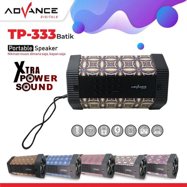 Speaker Bluetooth Mp3 Advance TP 333 FM Radio USB