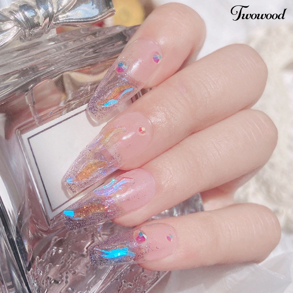 1 Kotak Ornamen Efek Visual Dapat Dilepas Untuk Dekorasi Nail Art