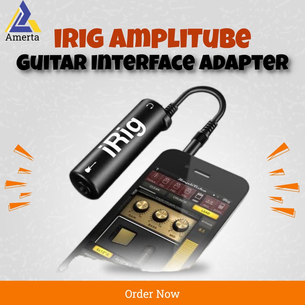 AmpliTube Guitar Interface Adapter iRig iPhone /iPod Touch/iPad