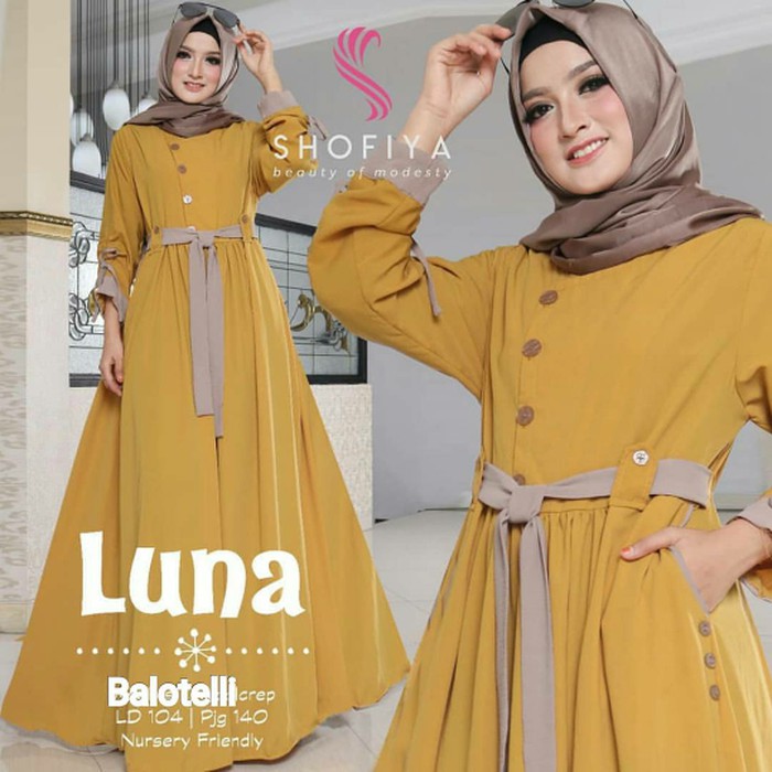 GAMIS SYARI ANNAJAH CAPUCCINO 900GR 110 140 ALLSIZE GAMIS SYARI BUSUI CADAR CREPE HQ POLOS MURAH I.