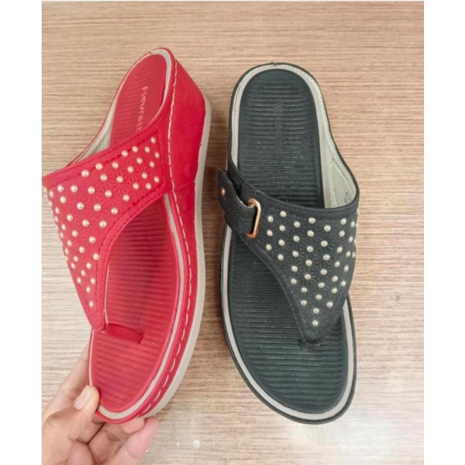 sandal japit wedges fleurette