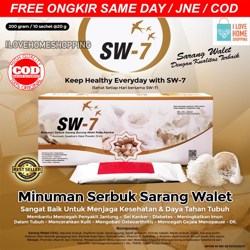 SW-7 Minuman Serbuk Sarang Walet SW 7 atau SW7 - Dijamin Original
