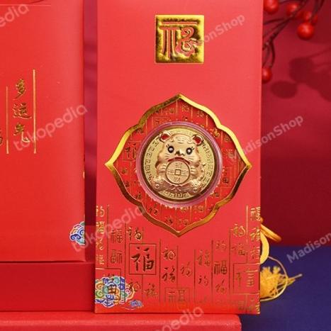 

2022 Angpao Macan Koin Emas + Sertifikat Kado Imlek Angpau Premium - VARIAN B