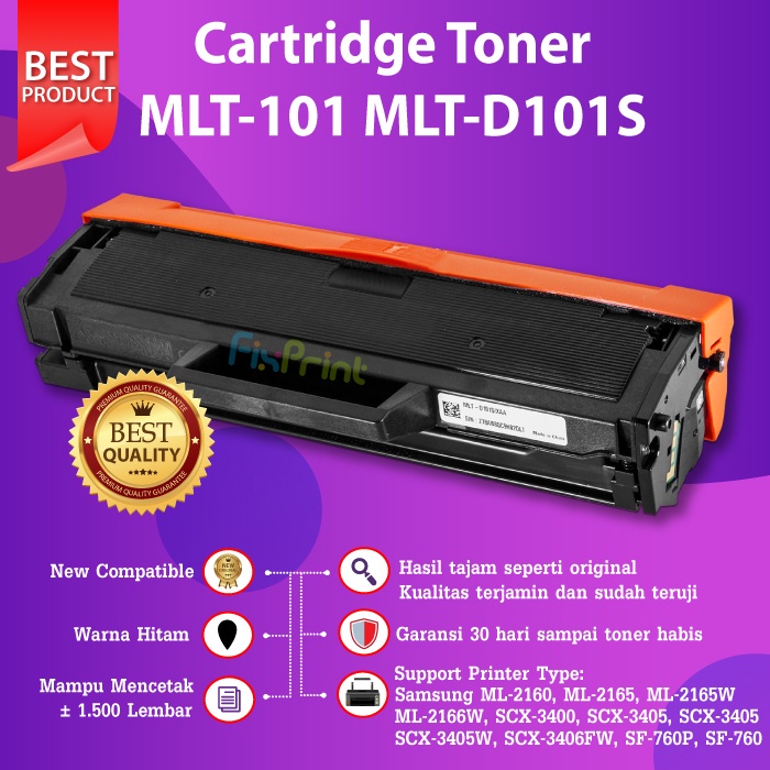 Cartridge Toner Compatible MLT-101 D101 MLT101 Printer Samsung ML-2160 2165 2165W SCX-3405W SF-760P