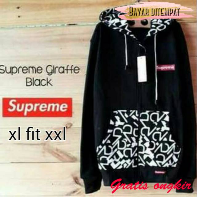 Jaket pria jumbo supreme giraffe jaket sweater anime distro m l
