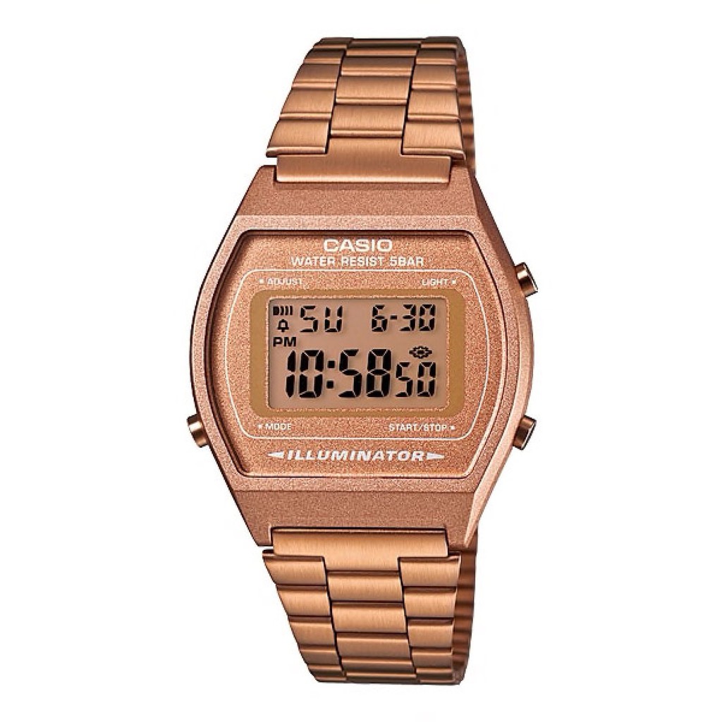 Casio Original B640WC-5A / B-640WC-5A Jam Tangan Unisex Stainless Rose Gold