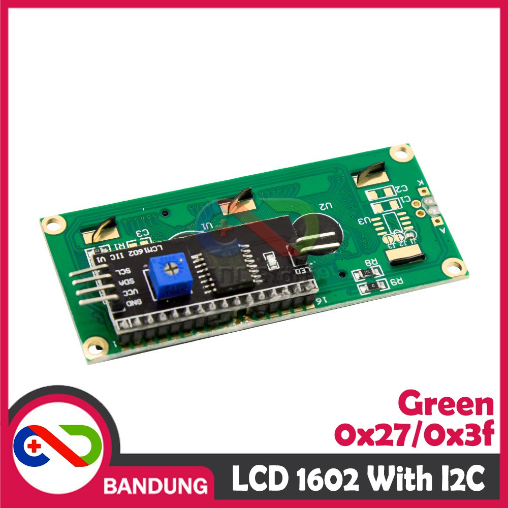 LCD 1602 16X2 CHARACTER GREEN BACKLIGHT+ I2C SERIAL INTERFACE MODULE