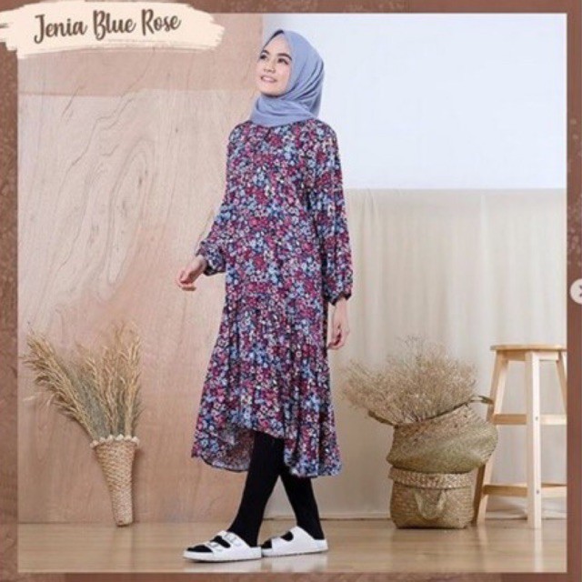 NEW Midi dress Jenia Rose Blue by NUNA ID