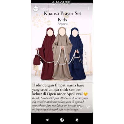 atelier angelina khansa prayer set Kids maroon