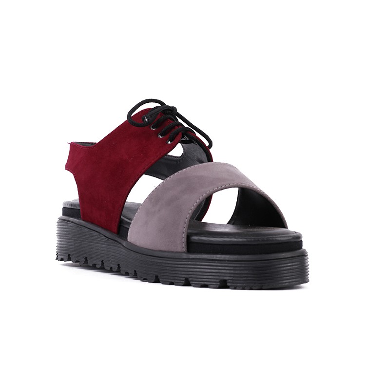 Kawai Maroon | Sandal Slide Platform Simpel Wanita Cewek Women Sandals Footwear | FORIND x Favshoes