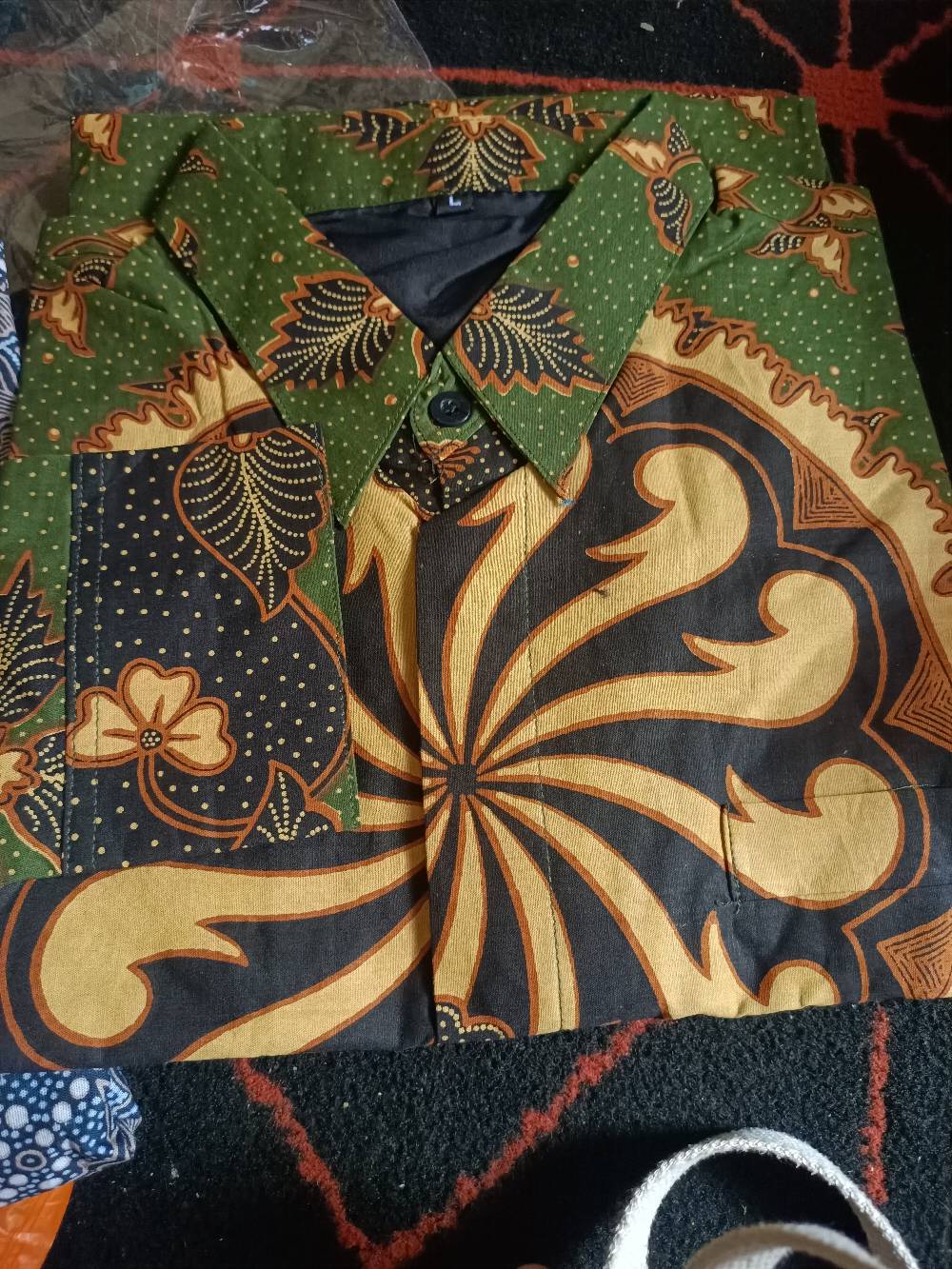 Mandala Hijau Batik Pria Lengan Panjang Full Furing Batik Solo