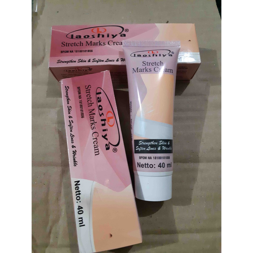 [COD] Strechmark / Cream Strechmark / Cream Penghilang Strechmark LAOSHIYA 40ML BPOM ORIGINAL