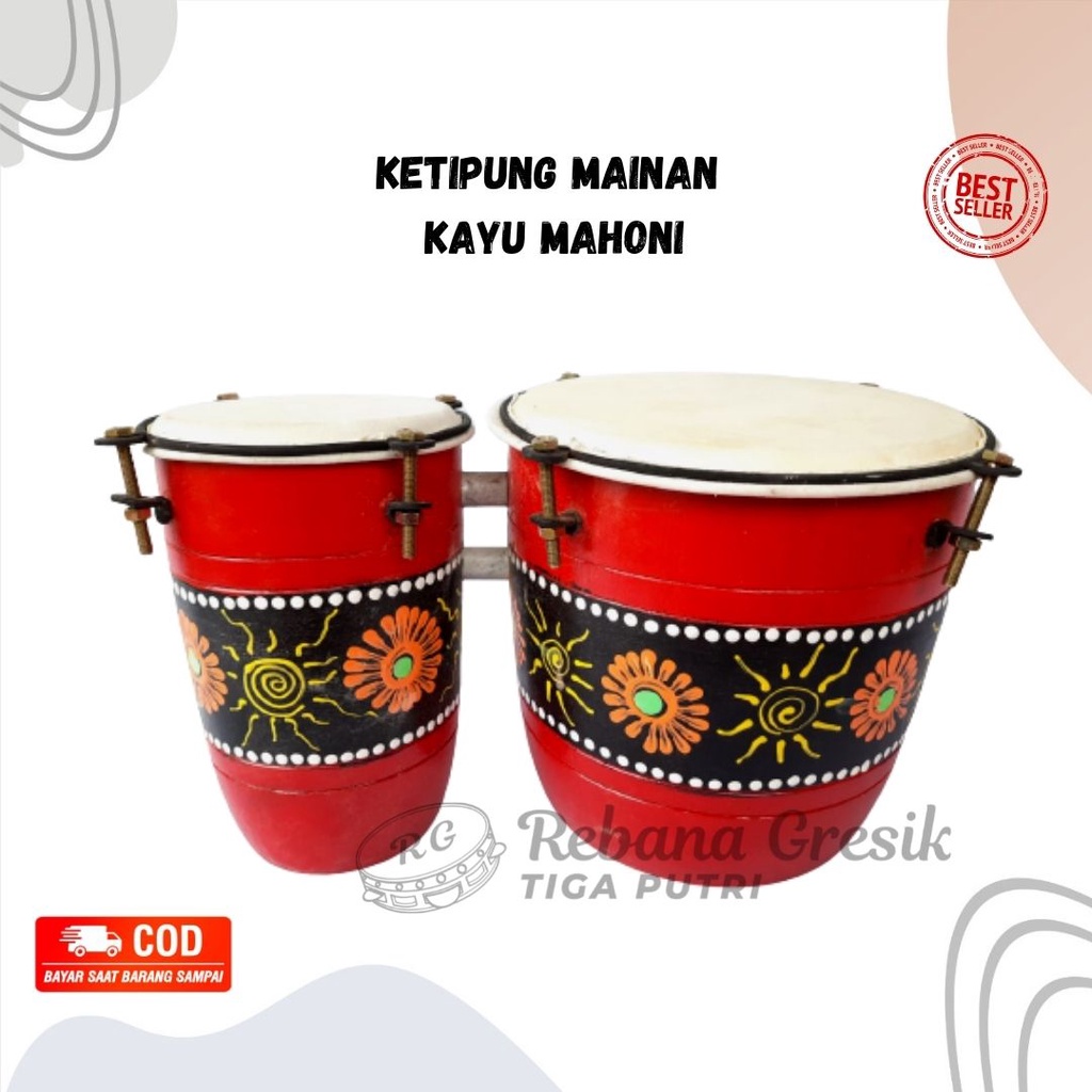 Kendang Ketipung kayu mahoni gendang dangdut