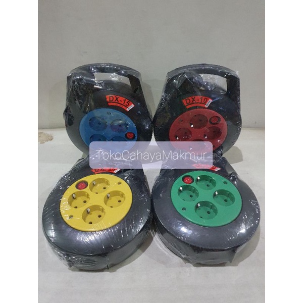 Kabel Roll/Stop Kontak/Kabel Box DX-10/DX-15 + Saklar Lampu Indikator Dexta