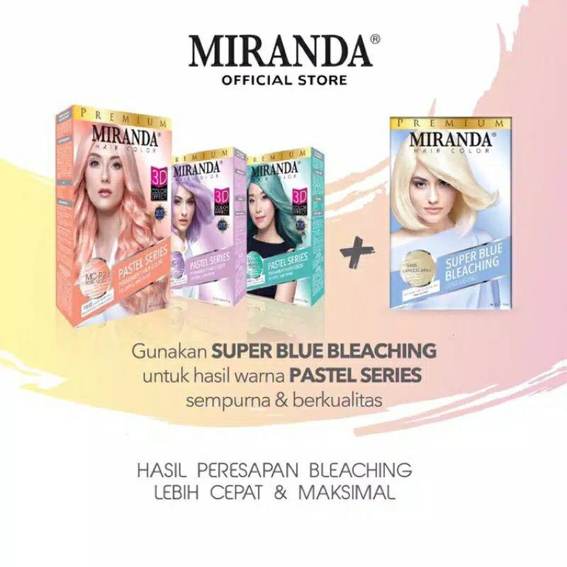 MIRANDA Premium Hair Color Pastel Series Dan Super Blue Bleaching 30g