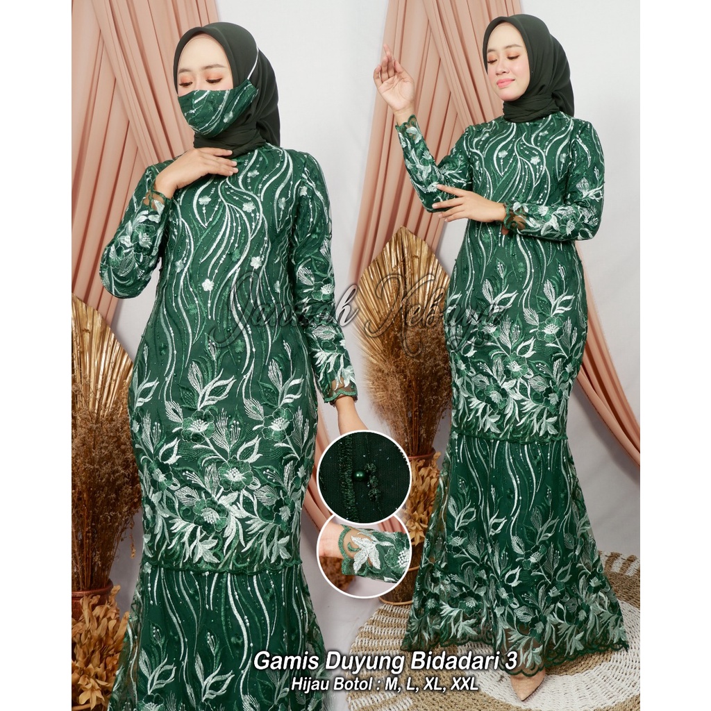 GAMIS BIDADARI 3/KEBAYA MUSLIM/GAMIS TRADISIONAL/KEBAYA PESTA/KEBAYA WISUDA/KEBAYA MODERN/BAJU GAMIS