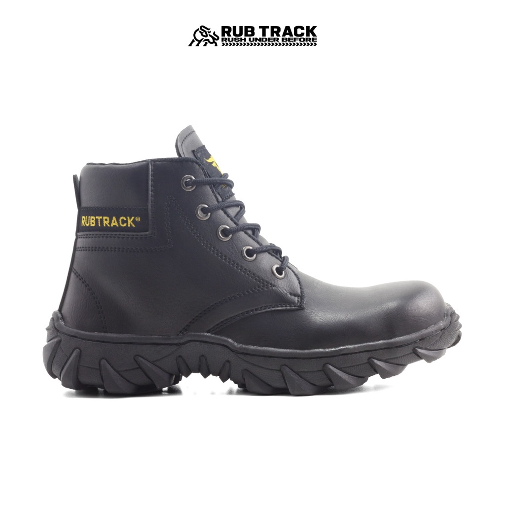 SEPATU SAFETY PRIA UJUNG BESI RUBTRACK RUBICON PERON SAFETY BOOT KERJA LAPANGAN PROYEK TOURING TRACKING NAIK GUNUNG