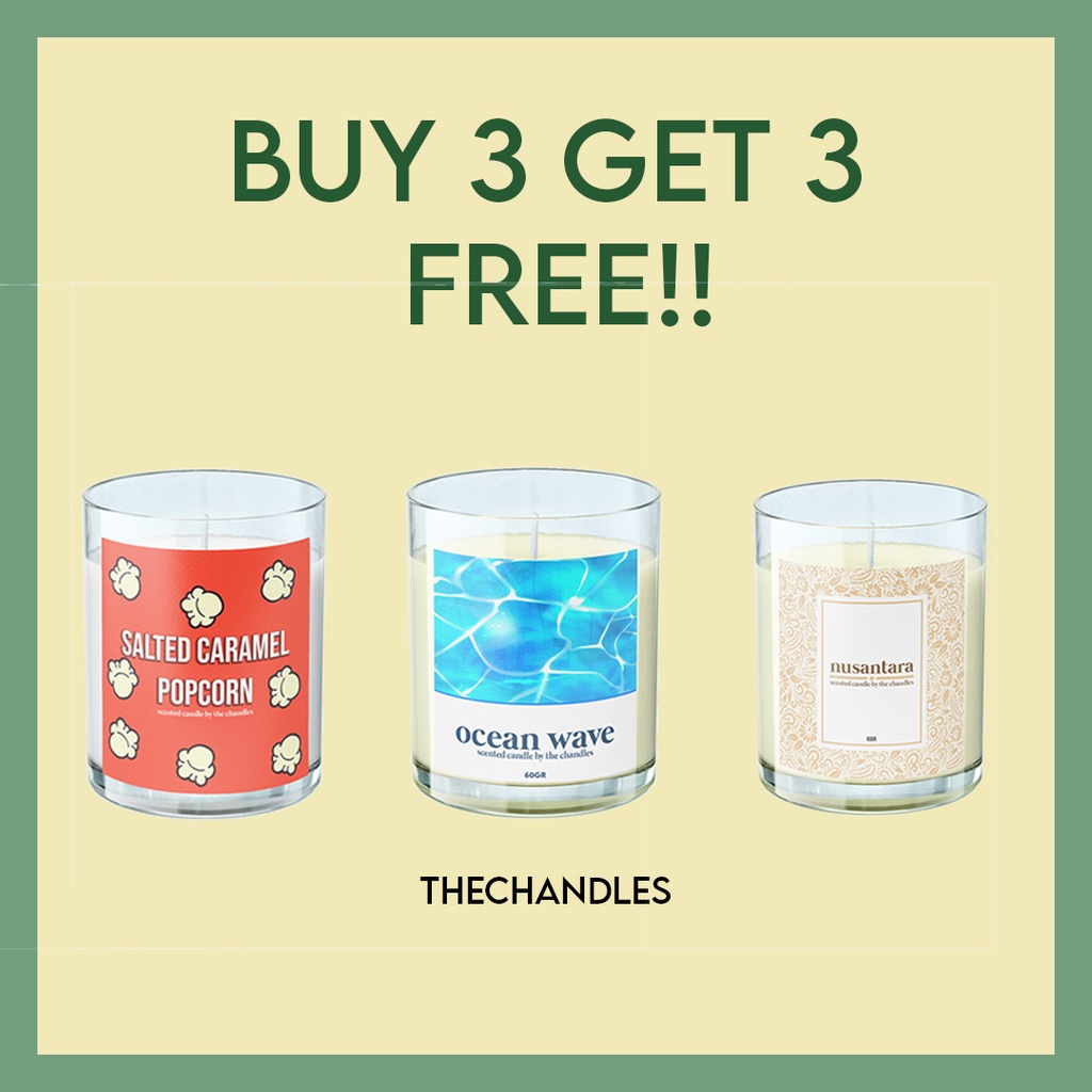 (BUY 3 GET 3 FREE) LILIN AROMATERAPI / SCENTED CANDLE / LILIN WANGI AESTHETIC DOUBLE SIZE - Salted C